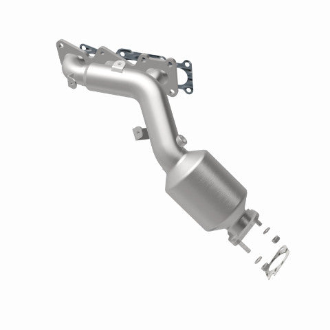 MagnaFlow direct-fit catalytic converter fits 2009-2011 Hyundai Genesis and 2013-2016 Hyundai Genesis Coupe, this and 2009-2011 Genesis 3.8L stainless steel CARB compliant 52778