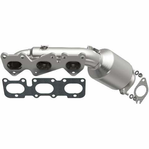 MagnaFlow direct-fit catalytic converter fits 2009-2011 Hyundai Genesis and 2013-2016 Hyundai Genesis Coupe, this and 2009-2011 Genesis 3.8L stainless steel CARB compliant 52779
