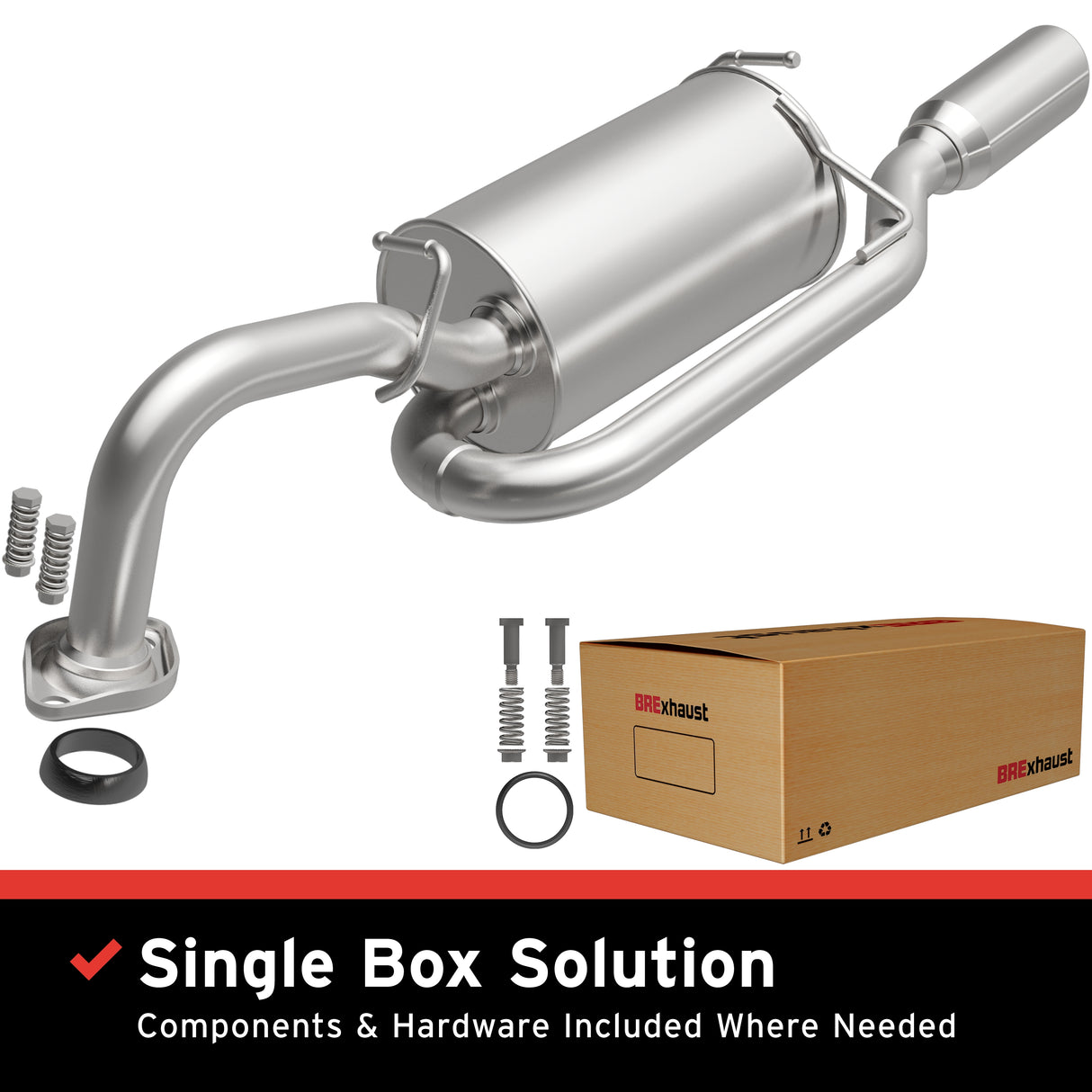 Fits 2008-2014 Scion xD 1.8L Direct-Fit Replacement Exhaust System stainless steel