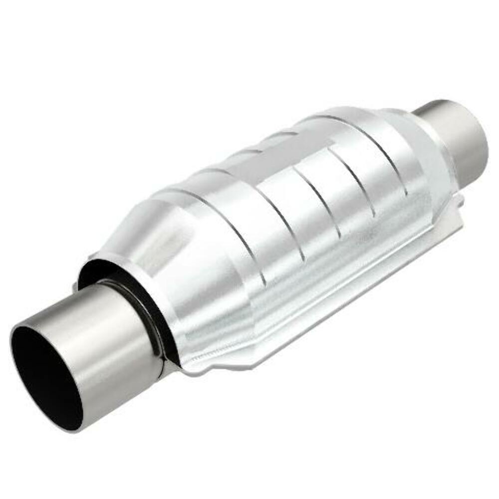 MagnaFlow universal catalytic converter 2.25 inch inlet/outlet stainless steel Federal EPA compliant OBDII 53005