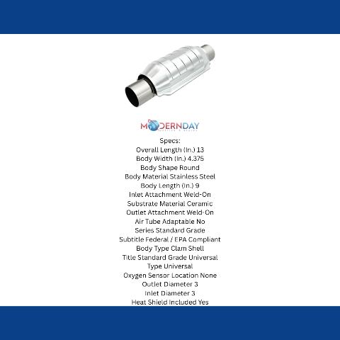 MagnaFlow universal catalytic converter stainless steel Federal EPA compliant OBDII 53009