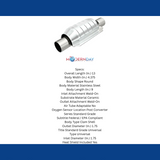 Universal Catalytic Converter 1.75 Single O2 Boss 53033 Magnaflow