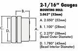 Holley EFI wideband oxygen sensor wideband-02-gauge-kit-534-215