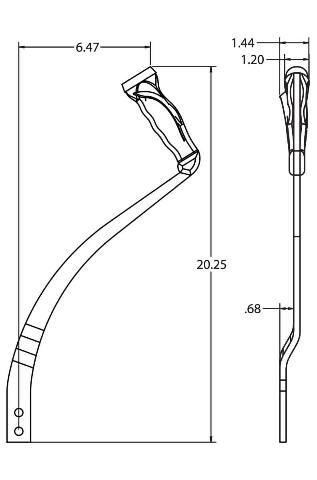 Hurst Pistol Grip Shifter Stick for Mopar B-Body - 5388585