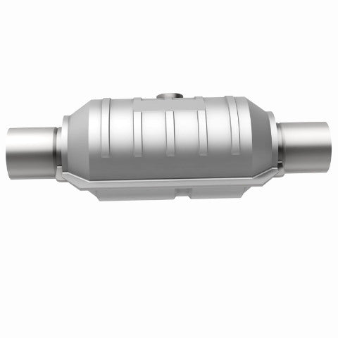 MagnaFlow universal catalytic converter with sensor port mid-bed 1.75 inch inlet/outlet stainless steel CARB compliant OBDII 54053