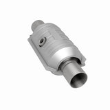 MagnaFlow universal catalytic converter with sensor port mid-bed 1.75 inch inlet/outlet stainless steel CARB compliant OBDII 54053