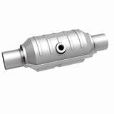 MagnaFlow universal catalytic converter with sensor port mid-bed 1.75 inch inlet/outlet stainless steel CARB compliant OBDII 54053