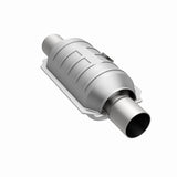 MagnaFlow universal catalytic converter with sensor port mid-bed 2.25 inch inlet/outlet stainless steel CARB compliant OBDII 54055