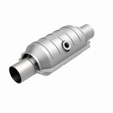 MagnaFlow universal catalytic converter with sensor port mid-bed 2.25 inch inlet/outlet stainless steel CARB compliant OBDII 54055