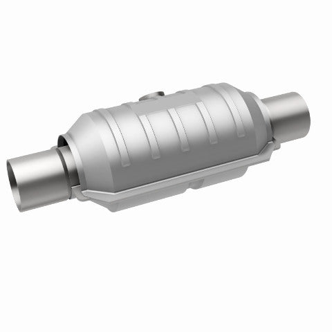MagnaFlow universal catalytic converter with sensor port mid-bed 2.25 inch inlet/outlet stainless steel CARB compliant OBDII 54055