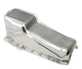 Mr. Gasket oil pan finned polished aluminum SBC Chevy 5415