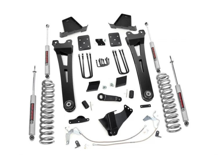 Fits Ford F-250 SD (15-16) 6" Lift Kit; Diesel; Radius Arm; OVLD; 542.2