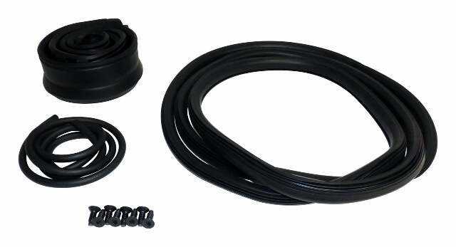 Windshield Frame Weatherstrip Master Kit for 1976-1986 Jeep CJ-5, CJ-7, & CJ-8 - 5453950MK steel black