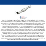MagnaFlow direct-fit catalytic converter for 2005-2011 Toyota Tacoma 4.0L stainless steel CARB compliant 5491661