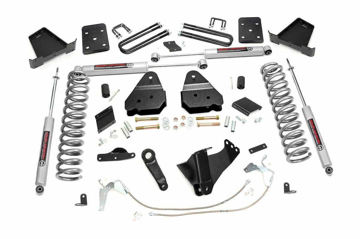 Fits Ford F-250 Super Duty 4WD (2015-2016) 6 Inch Lift Kit; Gas; OVLD; M1; 54940