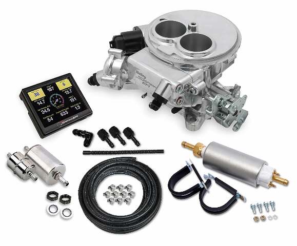 Holley EFI Sniper EFI 550-849K 2300 Carb 2 Barrel Master Fuel Injection Kit Polished