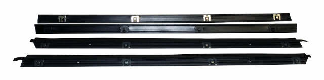 Inner & Outer Door Glass Weatherstrip Kit for 76-95 Jeep Wrangler YJ Wrangler & CJ-7, 8 - 55024255MK black