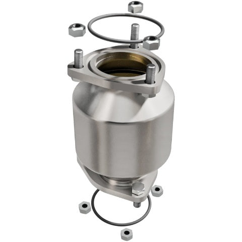 MagnaFlow direct-fit catalytic converter fits 2004-2005 Suzuki Forenza and 2005 Suzuki Reno, this and 2004-2005 Suzuki Forenza 2.0L stainless steel CARB compliant 551291