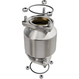 MagnaFlow direct-fit catalytic converter fits 2004-2005 Suzuki Forenza and 2005 Suzuki Reno, this and 2004-2005 Suzuki Forenza 2.0L stainless steel CARB compliant 551291