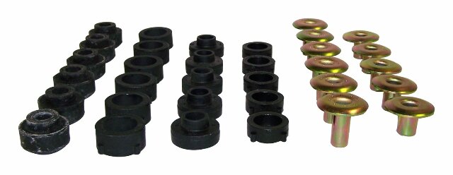Jeep Metal Black Body Mount Kit - 55176180K