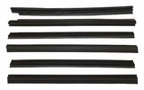 1984-1996 Jeep Cherokee Window Glass Weatherstrip Kit Jeep Cherokee XJ 4 Door 55235404MK black