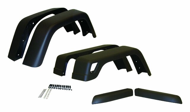 Jeep Plastic Black Fender Flare Kit - 55254918K76