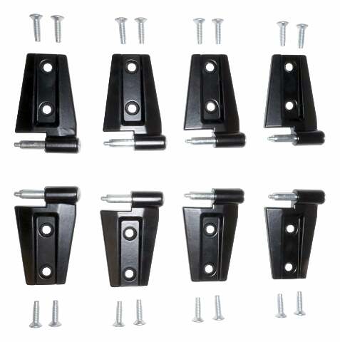 Jeep Steel Black Door Hinge Kit - 55395384K8
