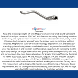 MagnaFlow direct-fit catalytic converter fits 2010-2012 Jaguar XF and Jaguar XFR, this and 2010 2012 Jaguar XF 5.0L stainless steel CARB compliant 5561300
