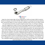 MagnaFlow direct-fit catalytic converter for 2010-2011 Honda CR-V 2.4L stainless steel CARB compliant 5571783