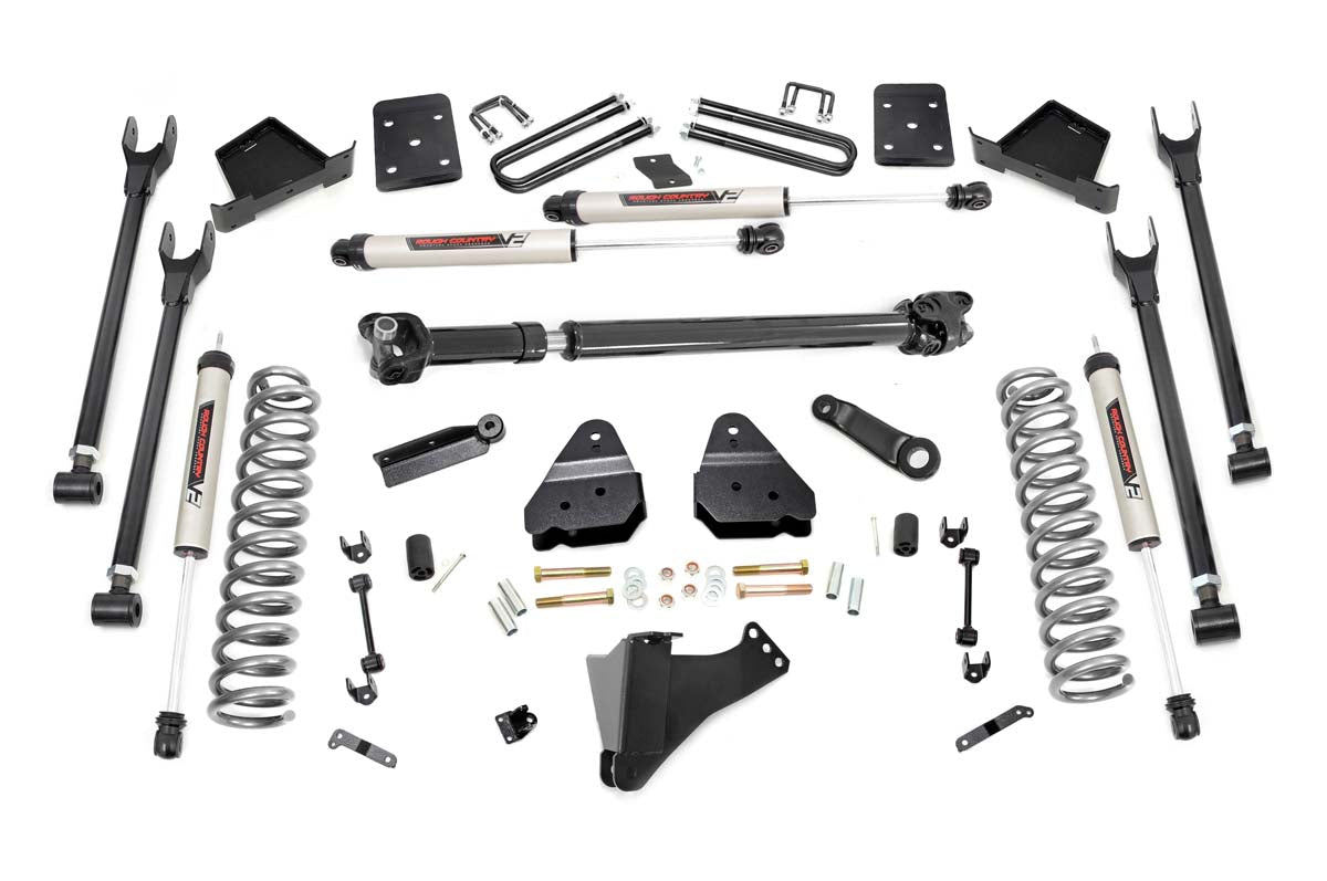 Fits Ford F-250/F-350 SD (17-22) 6" Lift Kit; 4-Link; OVLD; D/S; V2; 56071