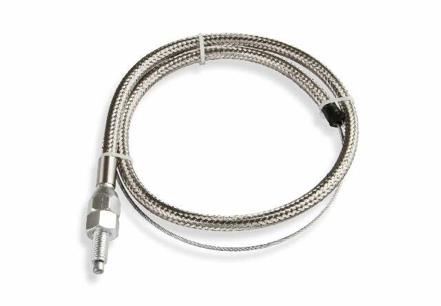 Mr. Gasket 5657 Stainless Steel Braided Throttle Cable Kit. 36 in cable 24 Sle