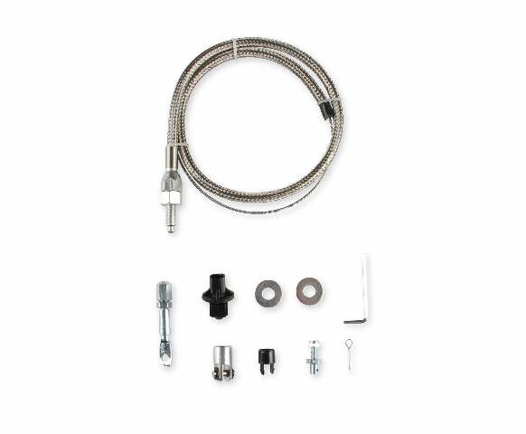 Mr. Gasket 5657 Stainless Steel Braided Throttle Cable Kit. 36 in cable 24 Sle