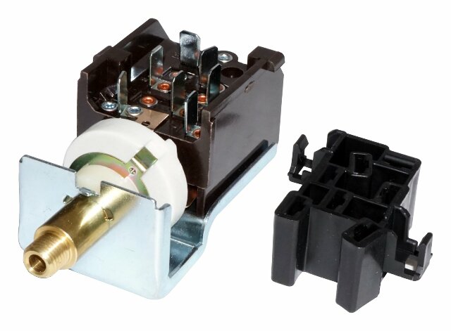 Vintage - Plastic headlight assembly Switch Kit - 5751098K steel black