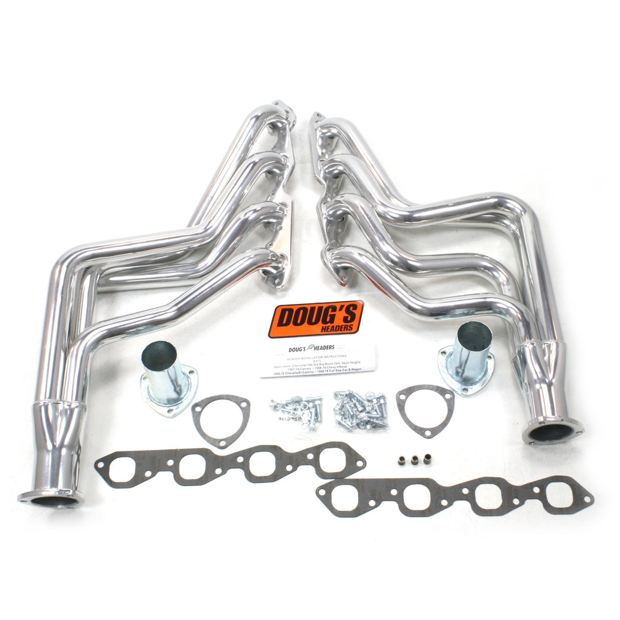 Long Tube Headers for 64-77 GM F/A Body 396-502 BBC 1-3/4in Primary D313