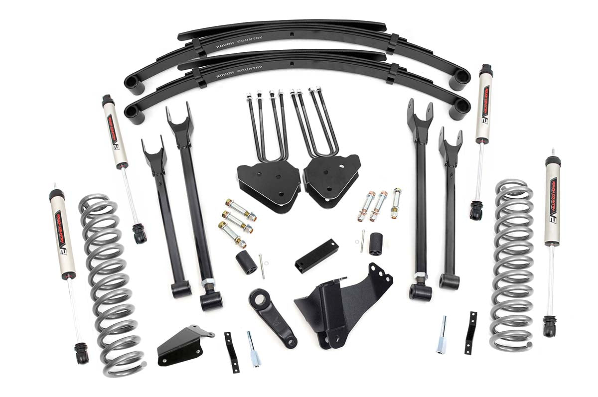 Fits Ford F-250/F-350 SD (05-07) 6" Lift Kit Diesel 4 Link RR Spring V2 58270