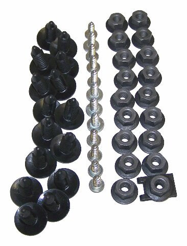 Jeep Metal Black Fender Flare Hardware Kit - 5AGFRKIT