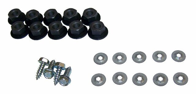 Jeep Metal Black Fender Flare Hardware Kit - 5AGRRKIT