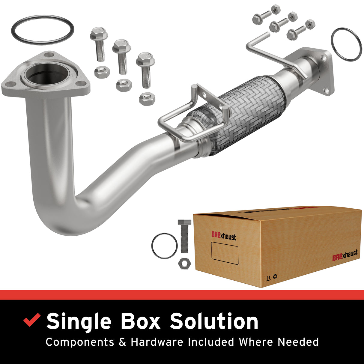 1998-2002 Honda Accord Direct-Fit Front Pipe Kit 107-0028 stainless steel