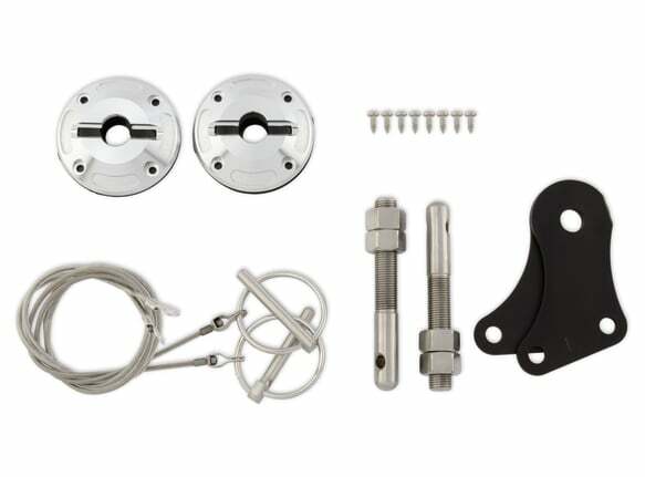 Billet/SS Hood Pin Set fits Ford Mustang 05-09 Drake Muscle Cars -5R3Z-6316892-K