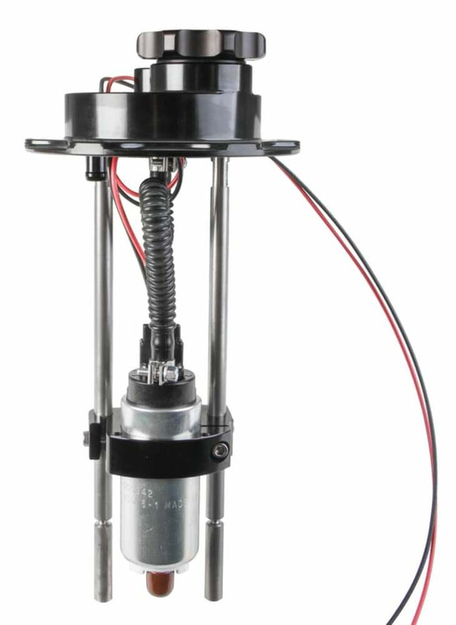 Holley 6-Bolt Flange 255 LPH Drop-In EFI 12-139 black aluminum
