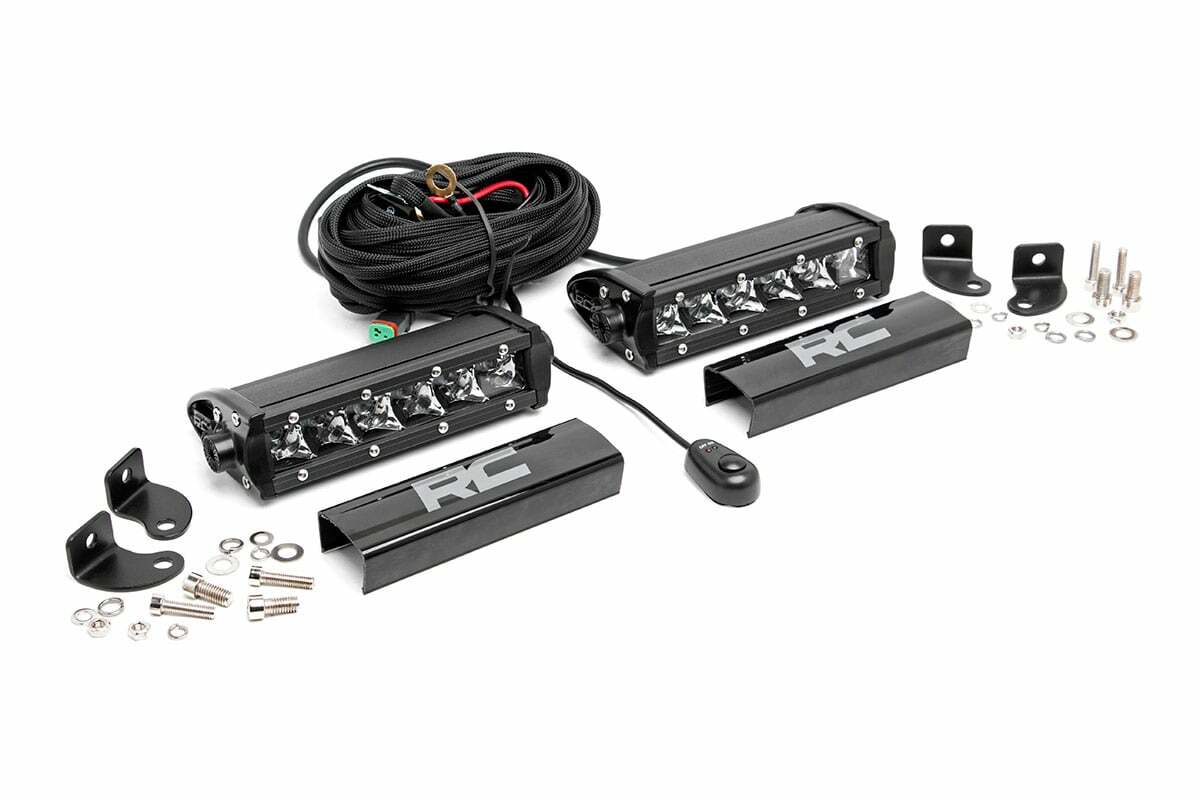 6 Inch Chrome Series LED Light Bar; Single Row; Pair 70706