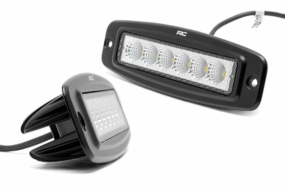 6 Inch Chrome Series LED Lights; Flush Mount; Pair 70916