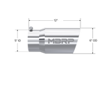 MBRP performance muffler T304 stainless steel black coated carbon fiber tip T5074
