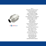 MagnaFlow universal catalytic converter 2.25 inch inlet 5 inch outlet stainless steel CARB compliant OBDII 60105
