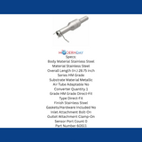 MagnaFlow direct-fit catalytic converter for 2004-2005 Ford F-250 6.0L stainless steel CARB compliant OBDII 60511