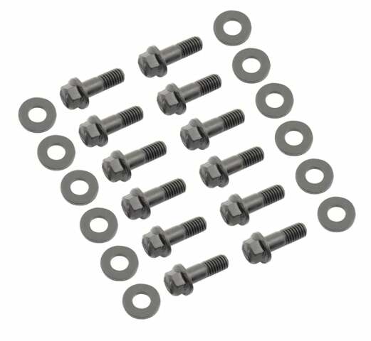 Mr. Gasket intake manifold bolt set super flanged head 6080MRG Chevy black aluminum 2493