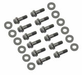 Mr. Gasket intake manifold bolt set super flanged head 6080MRG Chevy black aluminum 2493