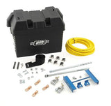 Mr. Gasket battery relocation kit fits up to 12 inch long standard style batteries black copper 6279