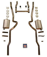 2-1/2" dual turbo Exhaust System 63038 fits 1955-1957 Chevy Bel Air FB41 Shafer's Classic Reproductions
