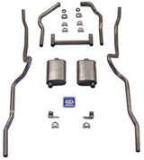 2" dual turbo Exhaust System 63039 fits 1955-1957 Chevy Bel Air small block Shafer's Classic Reproductions